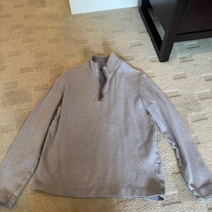 Banana Republic Men's Half-Zip Sweater in Light Gray